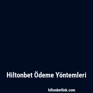 Hiltonbet Ödeme Yöntemleri